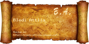 Bledi Attila névjegykártya